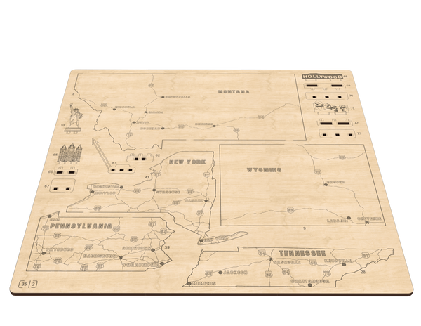 Board 2 — USA Wooden Map