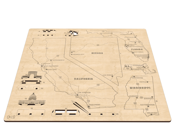 Board 5 — USA Wooden Map